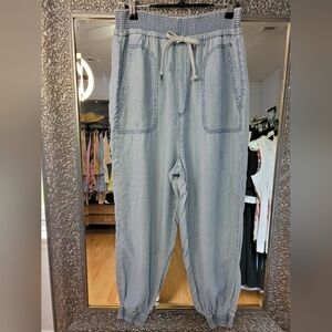 American Eagle Light Blue Drawstring Jogger Pants.